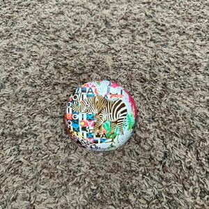 Christian Lacroix Papier Zebra Collage Glass Dome Paperweight Multi Color‎